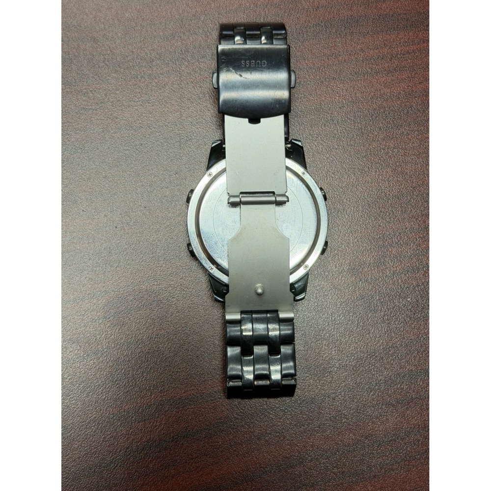 GUESS Men's U0786G2 Black Ion-Plated Digital Chronograph Sport Watch - Picture 3 of 3